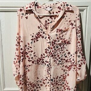 Candie’s S/M Floral Print Blouse - Pink
